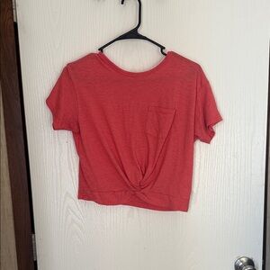Coral Women's Knotted Top